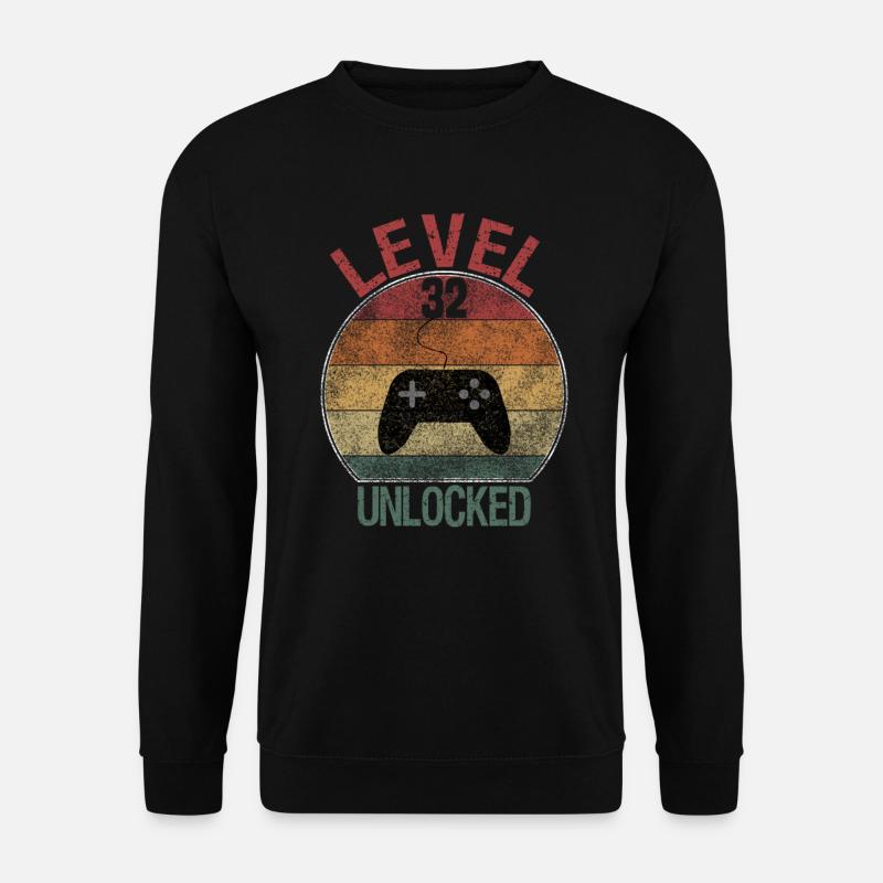 Level 32 unlocked - Unisex Pullover - Schwarz