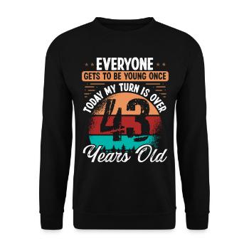 Idée d’anniversaire de 43 ans pour hommes 43 anniversaire - Sweat-shirt Unisexe - noir - Devant - Alina (178cm) & Michal (187cm)