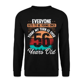 56 Year Old Birthday Idea for Men 56 Birthday - Unisex Sweatshirt - black - Front - Alina (178cm) & Michal (187cm)