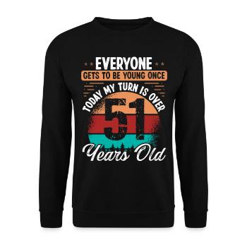 Idée d’anniversaire de 51 ans pour hommes 51 anniversaire - Sweat-shirt Unisexe - noir - Devant - Alina (178cm) & Michal (187cm)