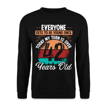 Idée d’anniversaire de 42 ans pour hommes 42 ans - Sweat-shirt Unisexe - noir - Devant - Alina (178cm) & Michal (187cm)