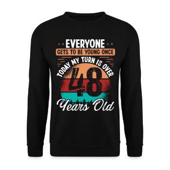 Idée d’anniversaire de 48 ans pour hommes 48 anniversaires - Sweat-shirt Unisexe - noir - Devant - Alina (178cm) & Michal (187cm)