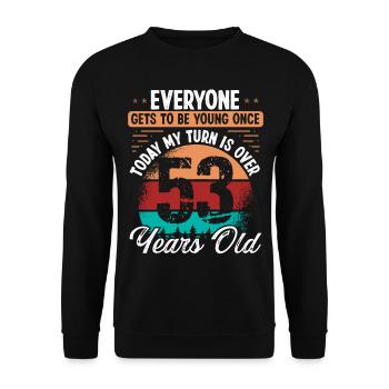 53 Year Old Birthday Idea for Men 53 Birthday - Unisex Sweatshirt - black - Front - Alina (178cm) & Michal (187cm)