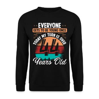 Idée d’anniversaire de 44 ans pour hommes 44 ans - Sweat-shirt Unisexe - noir - Devant - Alina (178cm) & Michal (187cm)
