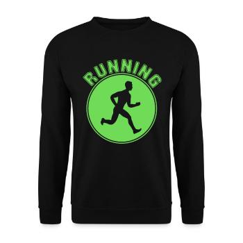 Jog - Unisex Sweatshirt - black - Front - Alina (178cm) & Michal (187cm)