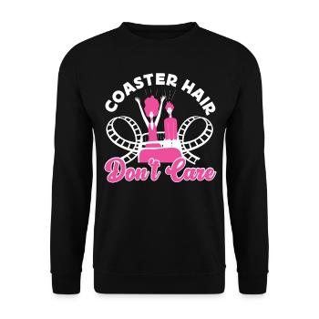 Roller Coaster Girl Coaster Hair - Unisex Sweatshirt - black - Front - Alina (178cm) & Michal (187cm)