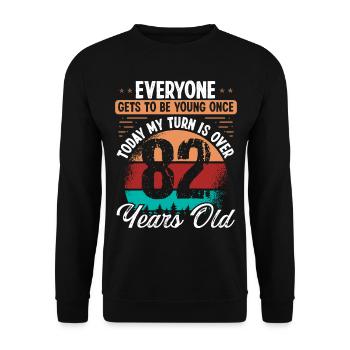82 Year Old Birthday Idea for Men 82 Birthday - Unisex Sweatshirt - black - Front - Alina (178cm) & Michal (187cm)