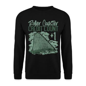 Roller Coaster Vintage Roller - Unisex Pullover - Schwarz - Vorne - Alina (178cm) & Michal (187cm)
