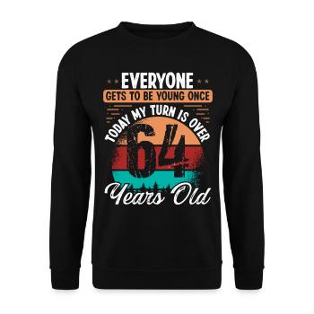 Idée d’anniversaire de 64 ans pour hommes 64 anniversaire - Sweat-shirt Unisexe - noir - Devant - Alina (178cm) & Michal (187cm)