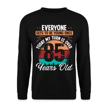 Idée d’anniversaire de 85 ans pour hommes 85 anniversaire - Sweat-shirt Unisexe - noir - Devant - Alina (178cm) & Michal (187cm)