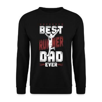 Running Runner Half Marathon Dad - Unisex Pullover - Schwarz - Vorne - Alina (178cm) & Michal (187cm)
