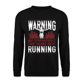 Running Runner Half Marathon - Unisex Sweatshirt - black - Front - Alina (178cm) & Michal (187cm)