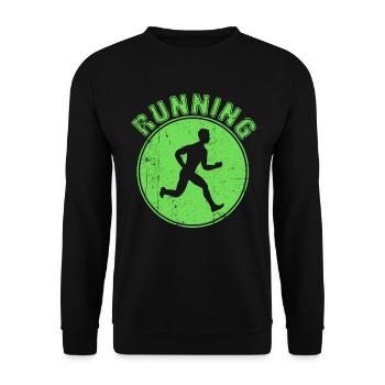 Jog - Unisex Sweatshirt - black - Front - Alina (178cm) & Michal (187cm)