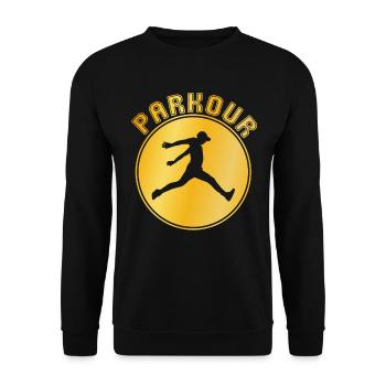 Parkour - Unisex Sweatshirt - black - Front - Alina (178cm) & Michal (187cm)