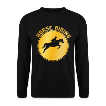 Horse riding - Unisex Sweatshirt - black - Front - Alina (178cm) & Michal (187cm)