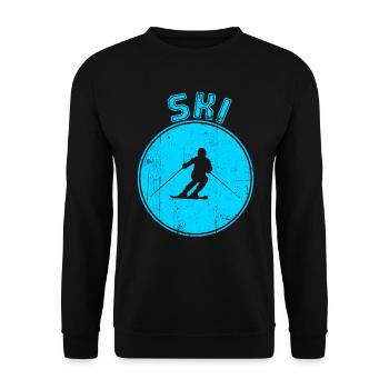 Ski - Unisex Pullover - Schwarz - Vorne - Alina (178cm) & Michal (187cm)