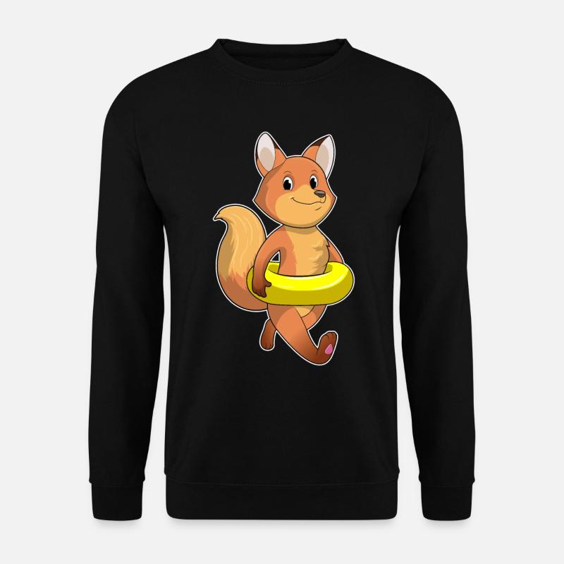 Fuchs mit Rettungsring - Unisex Pullover - Schwarz