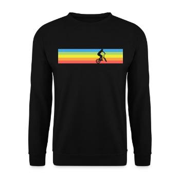Retro BMX - Unisex Pullover - Schwarz - Vorne - Alina (178cm) & Michal (187cm)