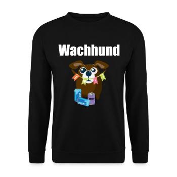 Wachhund - Ich liebe Energy Drinks Party Hund - Unisex Pullover - Schwarz - Vorne - Alina (178cm) & Michal (187cm)