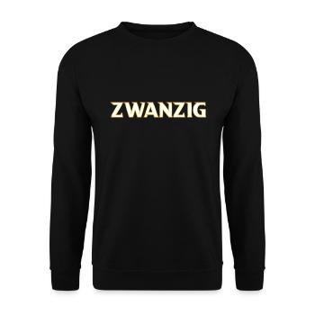 20 Geburtstag Zwanzig Birthday - Unisex Pullover - Schwarz - Vorne - Alina (178cm) & Michal (187cm)