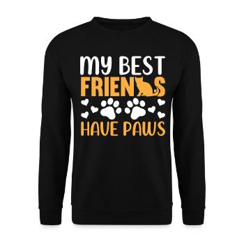 Cat Lovers - Cat Owners - Unisex Sweatshirt - black - Front - Alina (178cm) & Michal (187cm)
