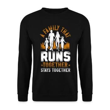 Running Runner Half Marathon - Unisex Sweatshirt - black - Front - Alina (178cm) & Michal (187cm)