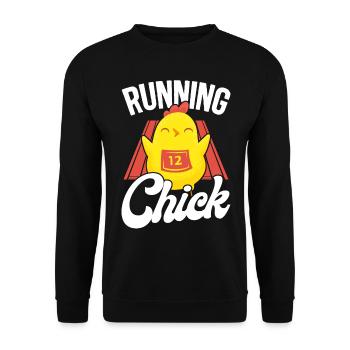Running Runner Half Marathon - Unisex Pullover - Schwarz - Vorne - Alina (178cm) & Michal (187cm)