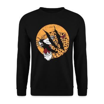 Cheetah Whisperer Wildlife Animal Keeper - Unisex Sweatshirt - black - Front - Alina (178cm) & Michal (187cm)