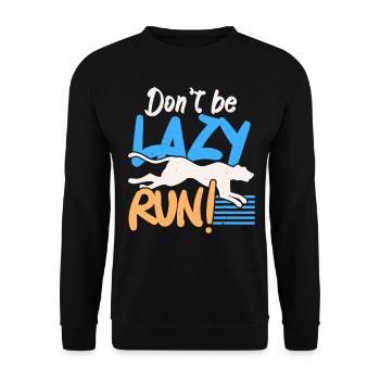 Don't Be Lazy Run Gepard Wildlife Zookeeper - Unisex Pullover - Schwarz - Vorne - Alina (178cm) & Michal (187cm)