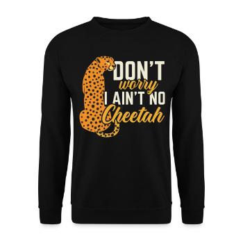 Ne vous inquiétez pas, je ne suis pas un gardien de zoo animalier guépard - Sweat-shirt Unisexe - noir - Devant - Alina (178cm) & Michal (187cm)