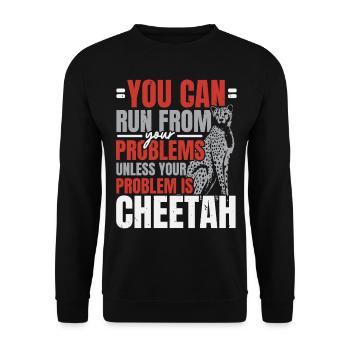 Cheetah Whisperer Gardien de la faune - Sweat-shirt Unisexe - noir - Devant - Alina (178cm) & Michal (187cm)
