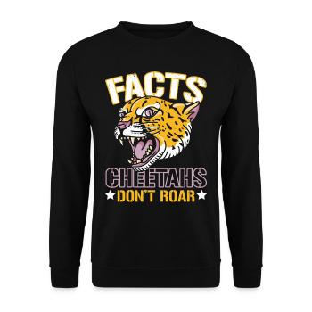 Faits Cheetahs Don’t Roar Wildlife Zookeepers - Sweat-shirt Unisexe - noir - Devant - Alina (178cm) & Michal (187cm)