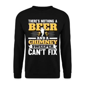 Chimney Sweep Job Profession Chimney Whisperer - Unisex Sweatshirt - black - Front - Alina (178cm) & Michal (187cm)