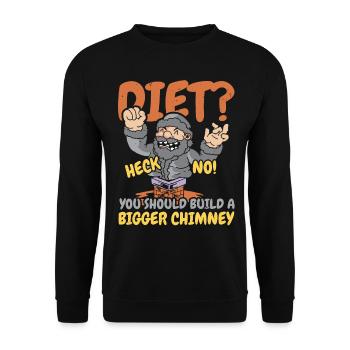 Chimney Sweep Job Profession Chimney Whisperer - Unisex Sweatshirt - black - Front - Alina (178cm) & Michal (187cm)