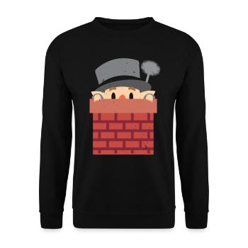 Chimney Sweep Job Profession Chimney Whisperer - Unisex Sweatshirt - black - Front - Alina (178cm) & Michal (187cm)