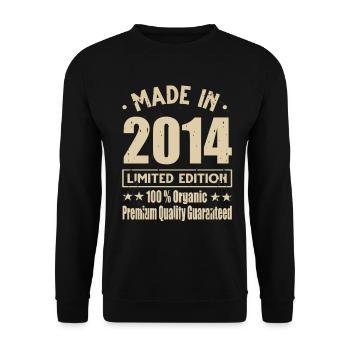 Fabriqué en 2014 Vintage Retro Limited Edition - Sweat-shirt Unisexe - noir - Devant - Alina (178cm) & Michal (187cm)