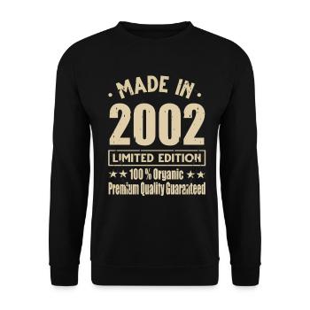Fabriqué en 2002 Vintage Retro Limited Edition - Sweat-shirt Unisexe - noir - Devant - Alina (178cm) & Michal (187cm)