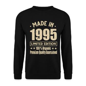 Fabriqué en 1995 Vintage Retro Limited Edition - Sweat-shirt Unisexe - noir - Devant - Alina (178cm) & Michal (187cm)