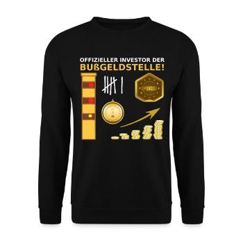 Offizieller Sponsor der Bußgeldstelle - Schrauber - Unisex Pullover - Schwarz - Vorne - Alina (178cm) & Michal (187cm)