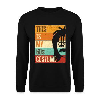 Costume de fête des années 60 des années soixante des années 1960 - Sweat-shirt Unisexe - noir - Devant - Alina (178cm) & Michal (187cm)