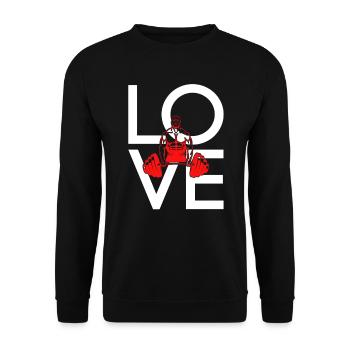 culturisme - Sweat-shirt Unisexe - noir - Devant - Alina (178cm) & Michal (187cm)