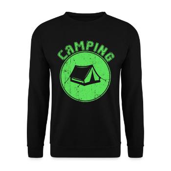 Camping - Unisex Pullover - Schwarz - Vorne - Alina (178cm) & Michal (187cm)