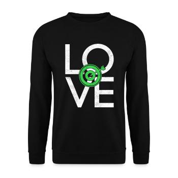 Darts - Unisex Sweatshirt - black - Front - Alina (178cm) & Michal (187cm)