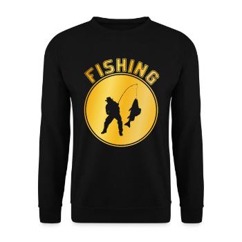 Angling - Unisex Sweatshirt - black - Front - Alina (178cm) & Michal (187cm)