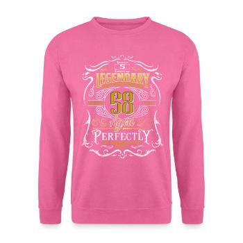 Legendary 58 Year Old Aged Perfectly 58th Birthday - Unisex Sweatshirt - pink - Front