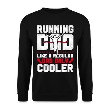Coureur de course Semi-marathon Papa - Sweat-shirt Unisexe - noir - Devant - Alina (178cm) & Michal (187cm)