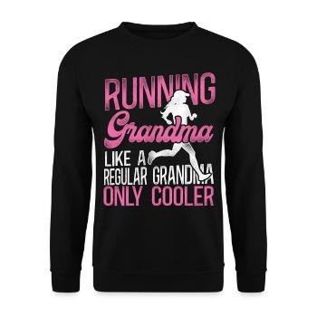 Running Runner Half Marathon - Unisex Sweatshirt - black - Front - Alina (178cm) & Michal (187cm)