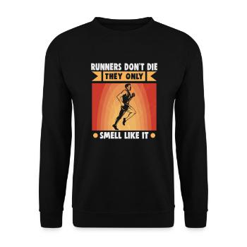 Running Marathon Runner Running - Sweat-shirt Unisexe - noir - Devant - Alina (178cm) & Michal (187cm)
