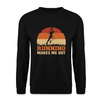 Running Marathon Runner Running - Sweat-shirt Unisexe - noir - Devant - Alina (178cm) & Michal (187cm)