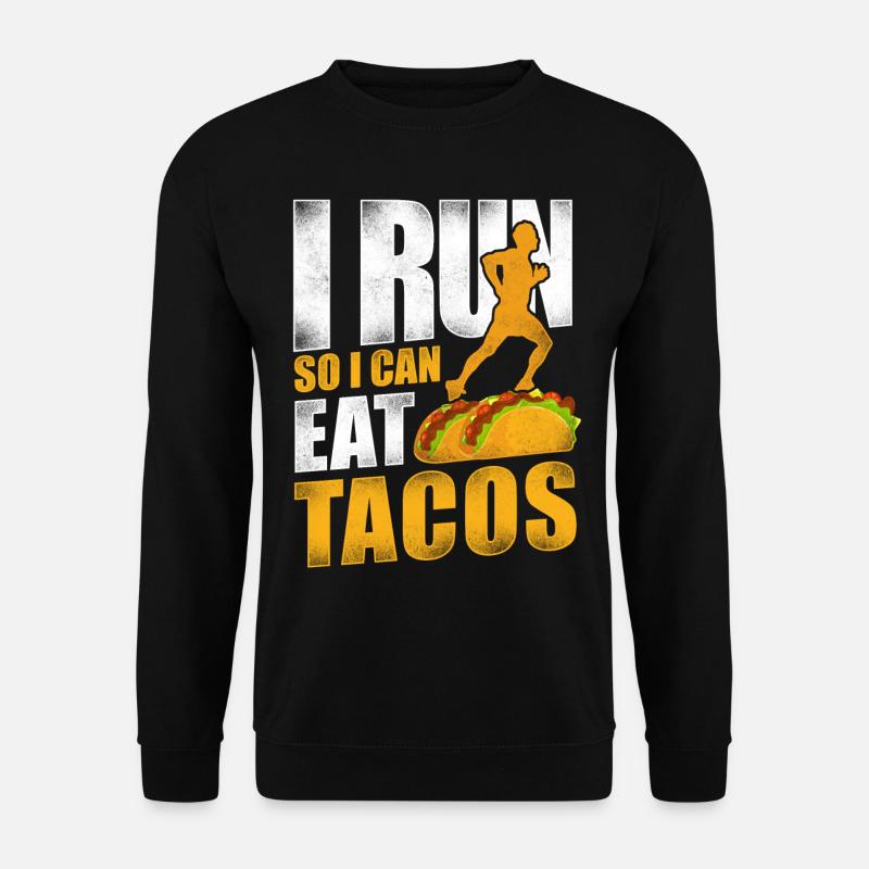 Running Runner Half Marathon Taco - Unisex Pullover - Schwarz